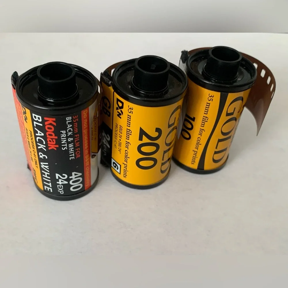 Kodak Gold 100, 200 & black & white film vintage